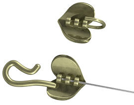 Beading wire inserted into a finding